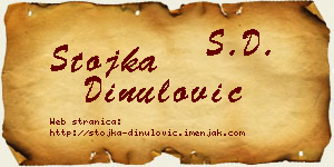 Stojka Dinulović vizit kartica